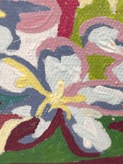 Hummingbirds Paint By Number Finished – On Canvas Colorful Garden Room Art 20″ H