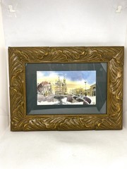 Original Watercolor Painting Cathedral Church of the Savior Saint Petersburg
