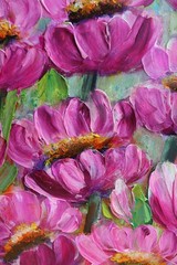 Pink Flower Painting 12×16 Original Textured Floral Canvas Art