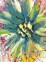 Original Abstract Expressionism 8×10 Flower Handmade Signed Fine Art 126