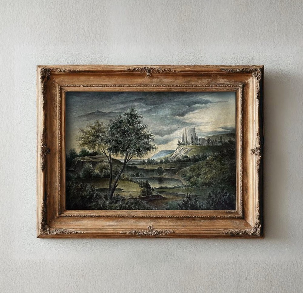 watercolor landscape painting 5.8 × 8.3 in