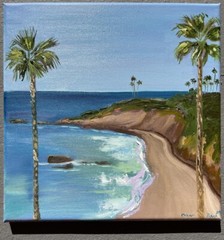 Laguna Beach Plein Air Oil Painting Original One Of A Kind 12 X 12 Inches