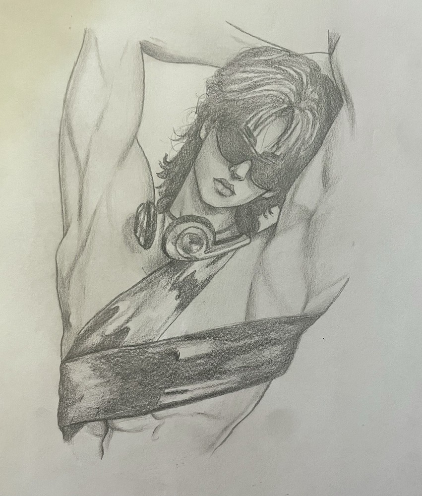 Original Fine Art Men’s Portrait Pencil Drawing 8×11