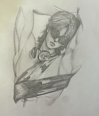 Original Fine Art Men’s Portrait Pencil Drawing 8×11