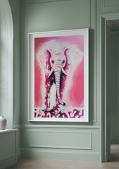 „Specter 3.1“ Bestiary Series. Elephant. Art paintings, original hand painted.