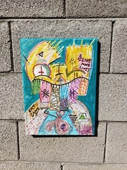 Neo Expressionism Cat Art by New York City street artist PUKE