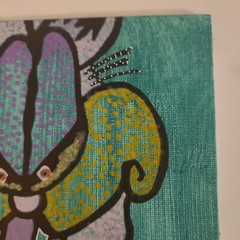 Original Painting Garfeild Predator Low Brow Pop Cat Cartoon Artist Underground