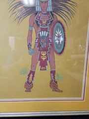 Native American Jerry Ingram Creek/Cherokee Original Gouache Painting Oklahoma