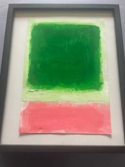 Mark Rothko Original Paintings Paper Pink Green Abstract Minimalist Signed F19