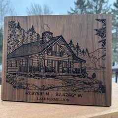 Custom Architectural Wood Engraving | Heirloom Home & Property Portrait