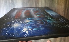 NYC Spray Paint Art – Patriotic New York City Scene – 16″x20″ Painting
