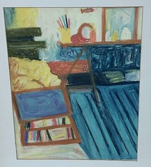 AMERICAN ARTIST FRIEDA SAVITZ – SIGNED AND DATED WATERCOLOR – 1958