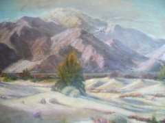 ROSE CANFIELD, PALM SPRINGS CALIFORNIA CA PLEIN AIR DESERT VINTAGE OIL PAINTING