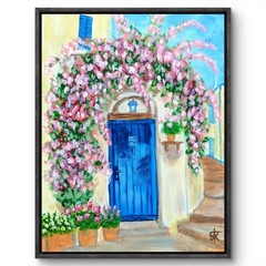 Original Floral Arch 11×14 Acrylic Painting Canvas Door Impressionist Art