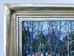 Impressionist Woodstock December landscape John W Bentley 1880-1951, listed NY