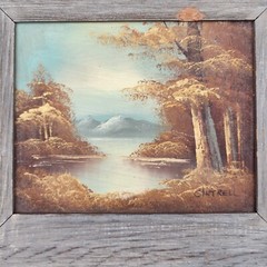 Vintage Phillip Cantrell Original Oil Painting 20×24 Framed Autumn Landscape Art