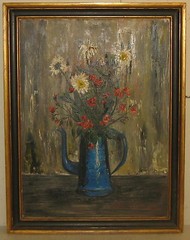 Christian Schneider PARIS SCHOOL MODERNIST ‚Flowers in a Teapot Vase‘ PAINTING