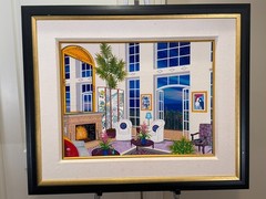 Fanch Ledan “Manhattan Penthouse” AP Signed Serigraph on Linen 1998 Framed 32×27