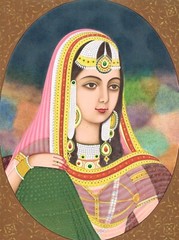 Portrait Painting Of Dilras Banu Begum Wife Of Mughal Emperor Aurangzeb 10″x13″