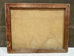 Antique OIL ON CANVAS STILL LIFE PAINTING – FRUIT IN A BASKET