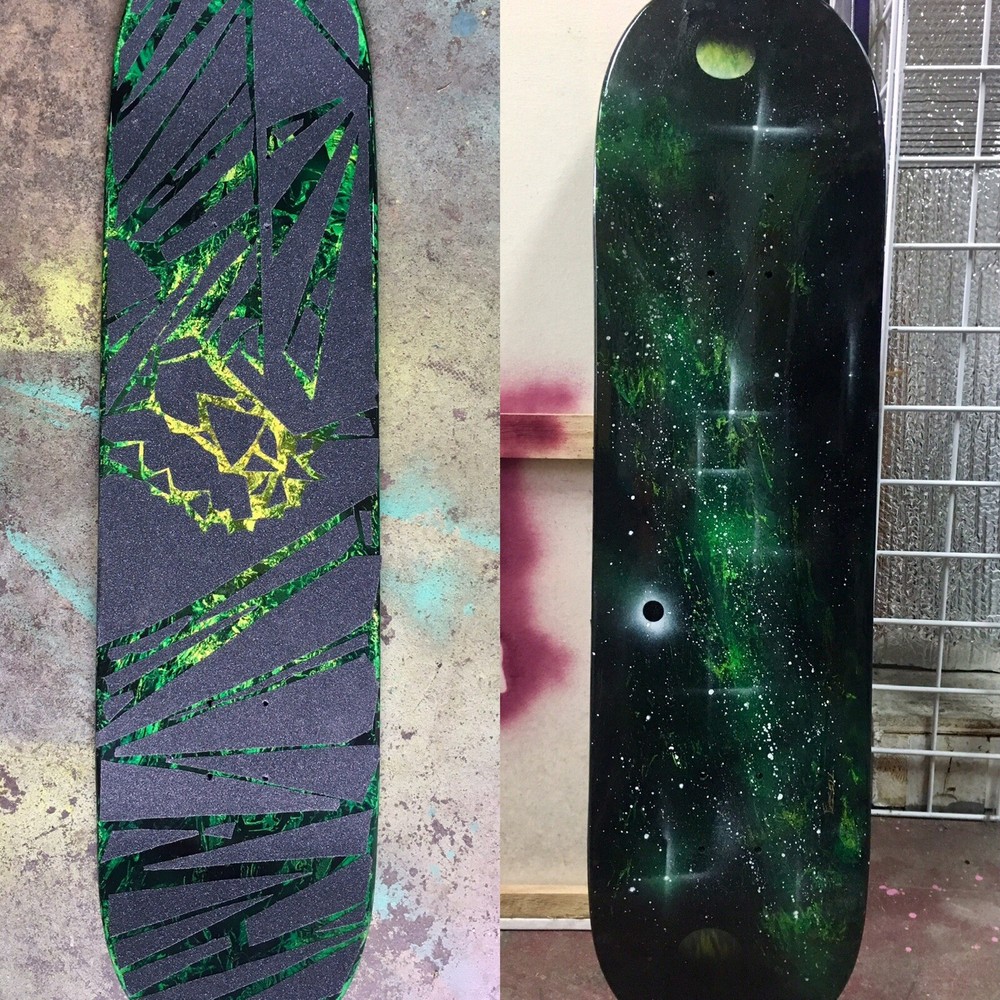 Markus Fussell Original “ Verdè” – Skateboard Deck Art 8.25” Auto 1/1 FuSSArt