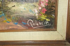PALENCIA MEXICAN MISSION VILLA ORIGINAL OIL ON CANVAS LANDSCAPE PAINTING