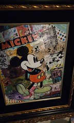 Nelson De La Nuez Mixed Media Collage Canvas CLASSIC MICKEY Mouse Disney Minnie