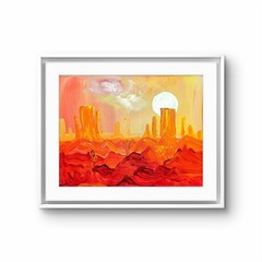 Utah Desert Sunset Acrylic Painting 11×14 Red Rock Landscape