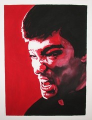 Bruce Lee 11 x 14 Canvas iCONS Graphics Acrylic Painting