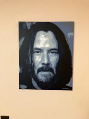 Keanu Reeves original modern pop art John Wick acrylic Matrix painting on canvas