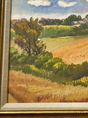 ANTIQUE PAINTING JO CAIN 1930’S WPA ARTIST Regionalism Farm Famous LANDSCAPE