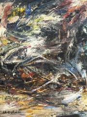 Zao Wou-Ki, Rare VTG c 1966 Abstract Expressionist Impasto O/C Signed/Dated „66“