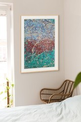 Original acrylic on canvas 1 inch canvas, Sustained weaving of depth & color