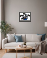 9×12 Original Oswald Inspired Rabbit Painting on Paper Pop Art by Jim Atherton
