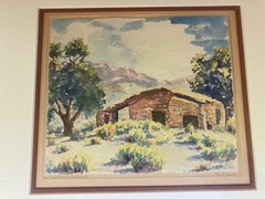 Vintage California watercolor – old stage station San Diego, CA by Paul Conner