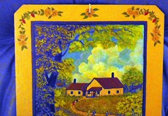 Nice, Folk Art Oil Painting „Way to School“ Julia Seay age 81, dated 1995
