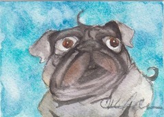 ACEO Bulldog ATC Artist Trading Card