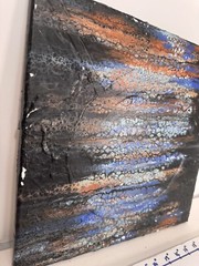 Vibrant Abstract Acrylic Pour Painting – Modern Wall Art – Resin Coated