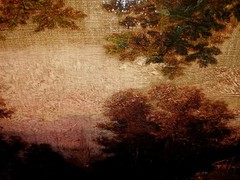 Barbizon Romantic Oil Paint with 2 person and animals circa 1750-1820?