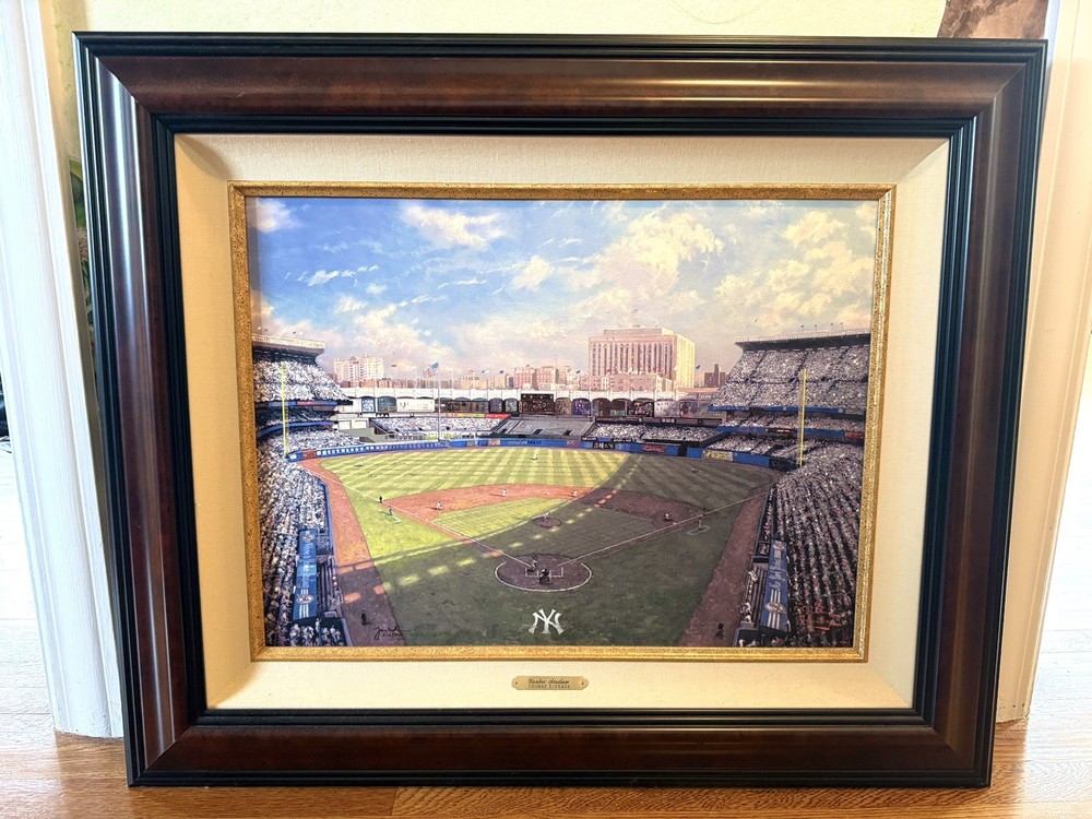 Thomas Kinkade Yankee Stadium 576/1923 SN 18″x24” Framed w/ Paper Work