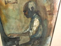 New Orleans Louisiana art PAIR watercolor paintings French Quarter musicians