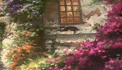 Thomas Kinkade „Italian Cafe “ Signed Numbered LARGE Framed Ltd Ed 27×36″ w/ COA