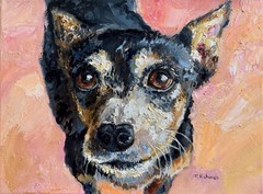 Pet custom portrait by photo Original art oil painting cat dog animal Signed