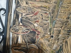 Vintage Water Color French Quarter, Peter St. New Orleans by Fedorsky