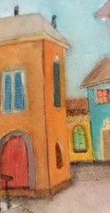 Original Watercolor Painting R Baker-Kates „Siesta“ Color Study Fauvism…