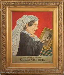 Rare Antique Oil Painting of Queen Victoria & Prince Albert, Edward Clayton 1863