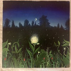 Jon Christopher Gernon Original Oil On Panel Painting “Midnight Garden” 2014
