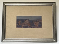 JOHN AXTON PAINTING LANDSCAPE GRAND CANYON VIEW IMPRESSIONIST FAMOUS LISTED OIL