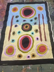 Sharon Porter Napangardi 💕💕Aboriginal Art COA Supplied 87cm X 61cm, SPJO-3