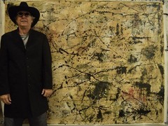 Jackson Pollock Original ￼Giant Canvas Painting 81”X62” (6 Foot 9 inch) Abstract